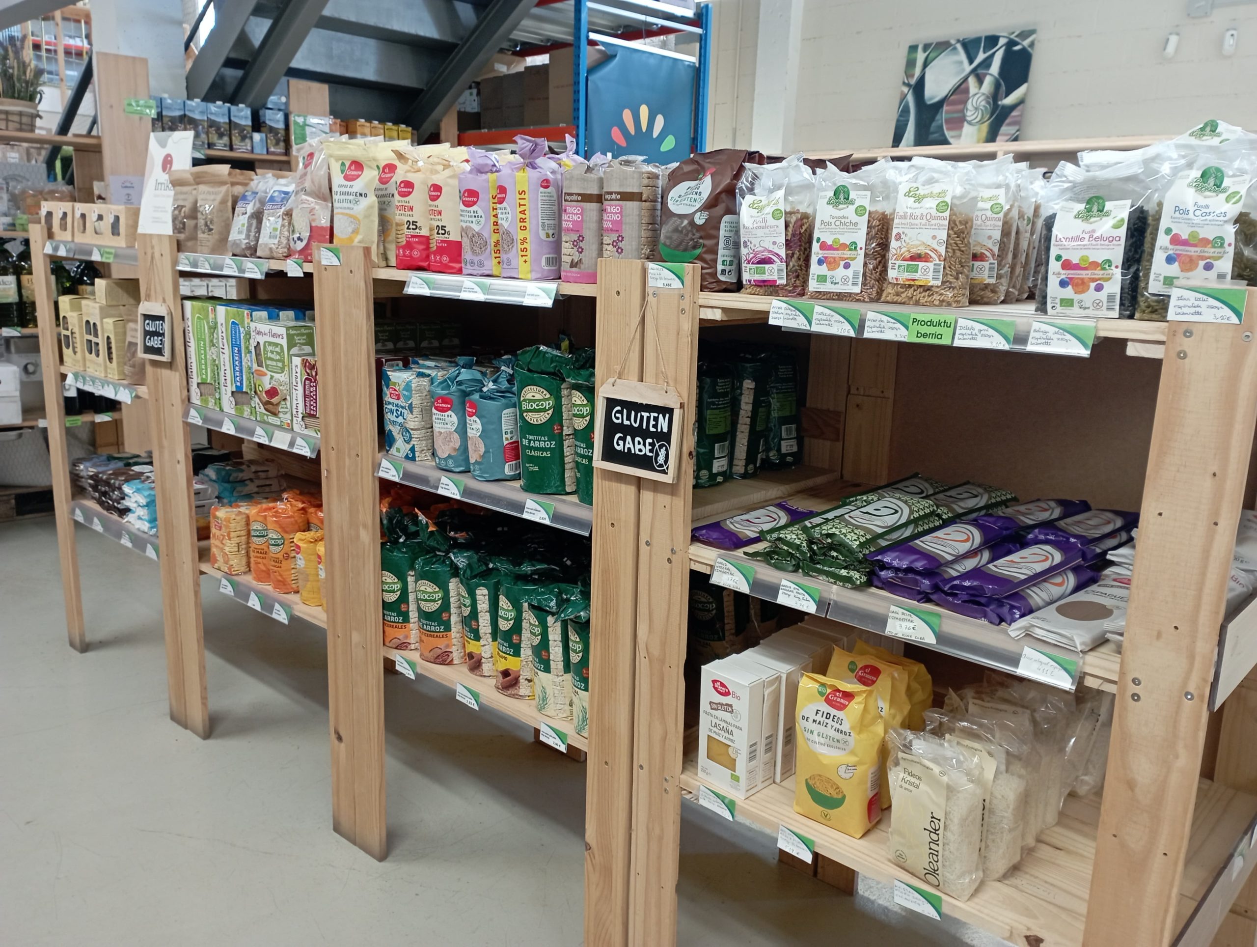 Glutenik gabeko txokoa txukunduta