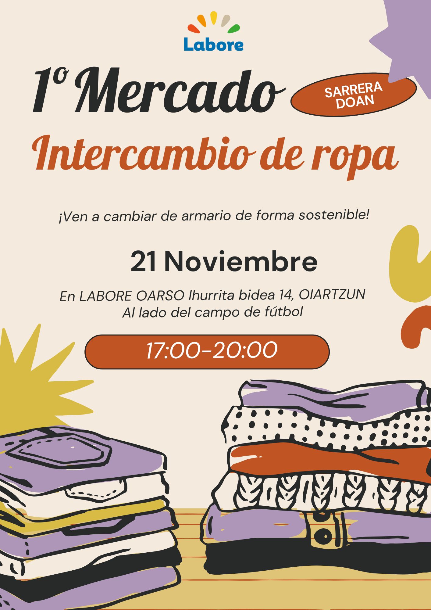 1º Mercado de intercambio de ropa